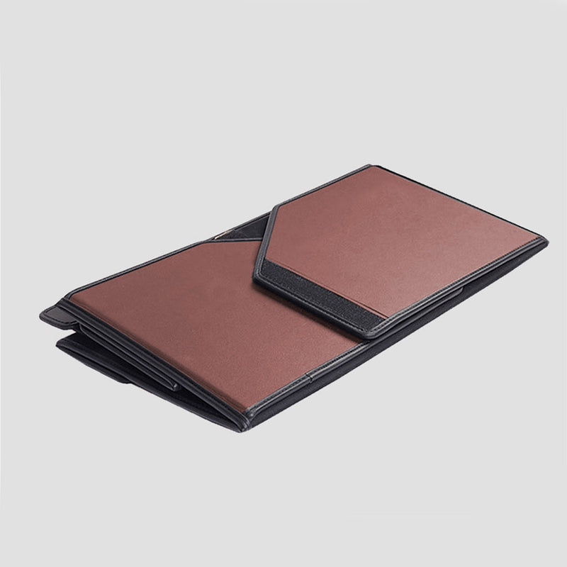 2X Leather Car Boot Organizer Collapsible Portable Storage Box Small Coffee