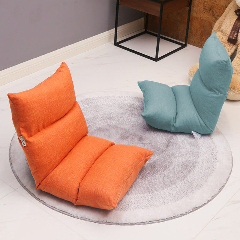 4X Floor Recliner Linen Folding Adjustable 5 Position 108x53x15cm Mint Green