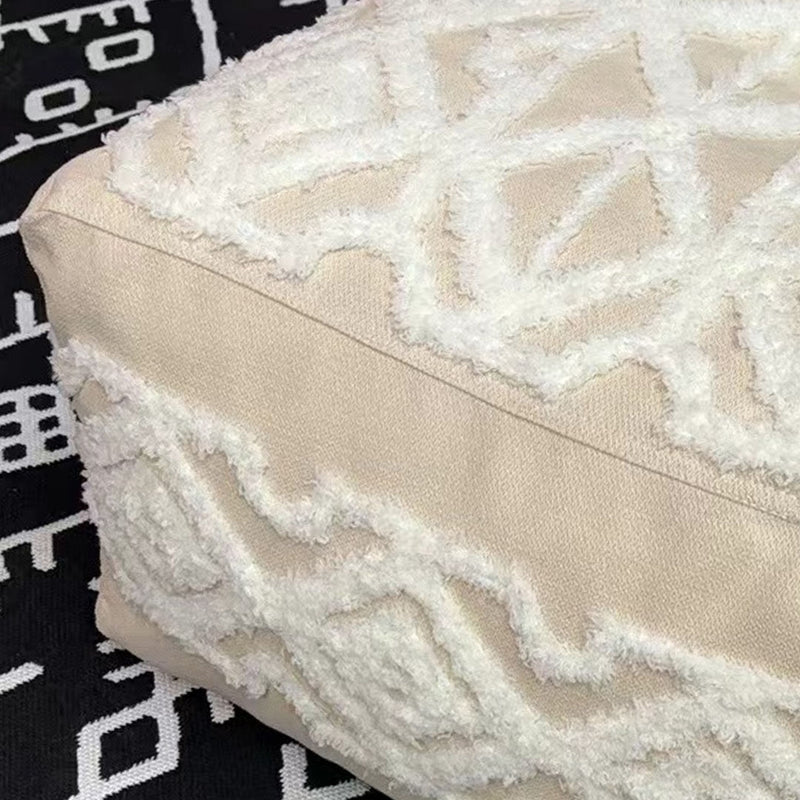 Floor Pouf Cushion Polyester Fiber 50x50x30cm Epp Particle Insert Multicolor