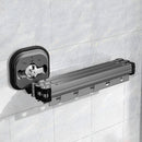 Wall Mounted Clothing Rack Aluminum 93.2cm Space Saving Retractable Foldable