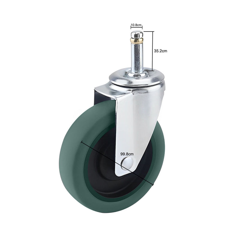 2X 4 Inch Polyurethane Caster Wheels Heavy Duty Smooth Silent 20 To 25kg Each