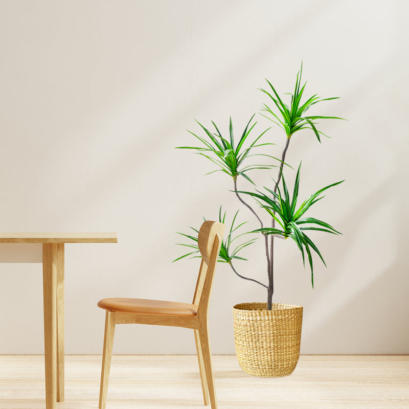 2X 180cm Artificial Dracaena Plant Rubberized Silk Iron Wire Green Indoor Outdoor