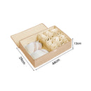 2X Beige Foldable Flip Top Underwear Storage Box Wardrobe Drawer Organizer