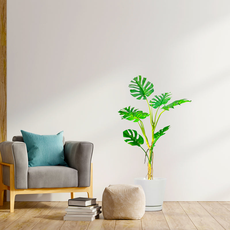 4X 160cm Potted Artificial Monstera Palm Tree Real Touch UV Protection Green