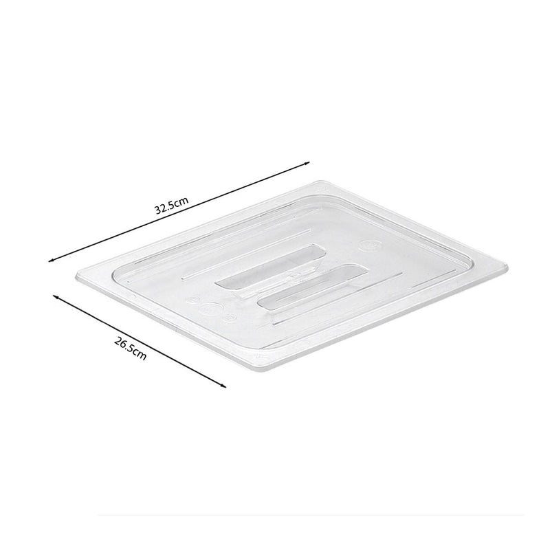 Clear Polycarbonate Food Tray Lid Set of 6 Durable Impact Resistant 1/2 GN
