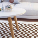 White Nordic Coffee Table 80x40cm Modern Style Durable Wood Legs Living Room
