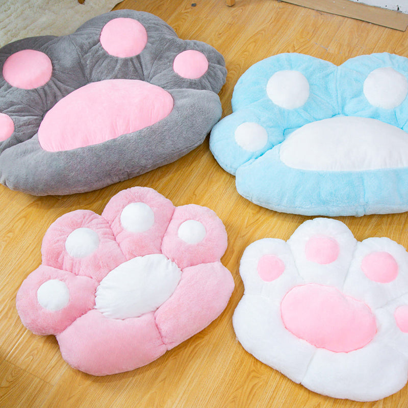 Pink Paw Shape Cushion Warm Plush Mat Home Decor 80cmx70cmx20cm
