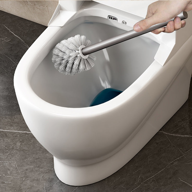 Wall Mounted Toilet Brush with Holder Aluminum Hygienic Scrub Dark Grey 27cm