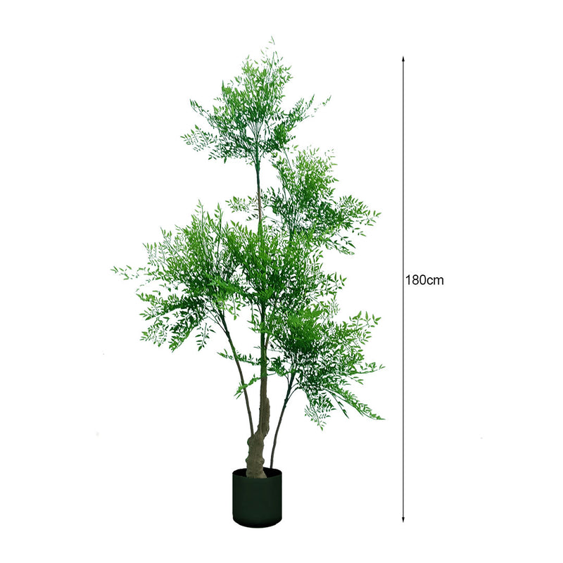 180cm Nandina Heavenly Bamboo Artificial Tree 5 Branches Realistic Green