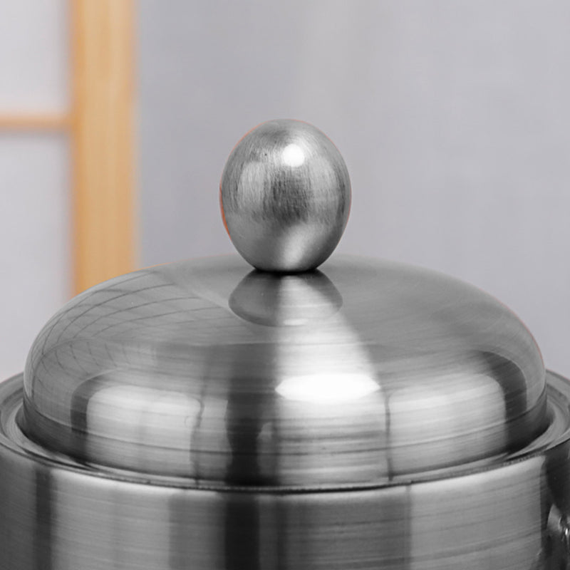 Stainless Steel Mini Hot Pot with Lid Single Person Alcohol Stove Burner 20cm