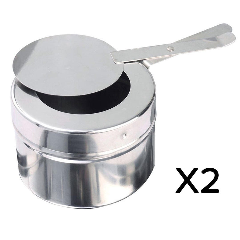 Dual Tray Roll Top Chafing Dish 4.5L Stainless Steel Mirror Finish Food Warmer