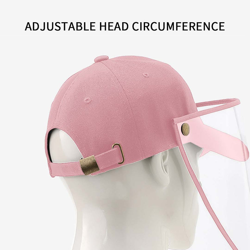 2X Kids Protective Hat Cotton TPU Full Face HD Shield Pink 26cmx35cm 46 To 54cm