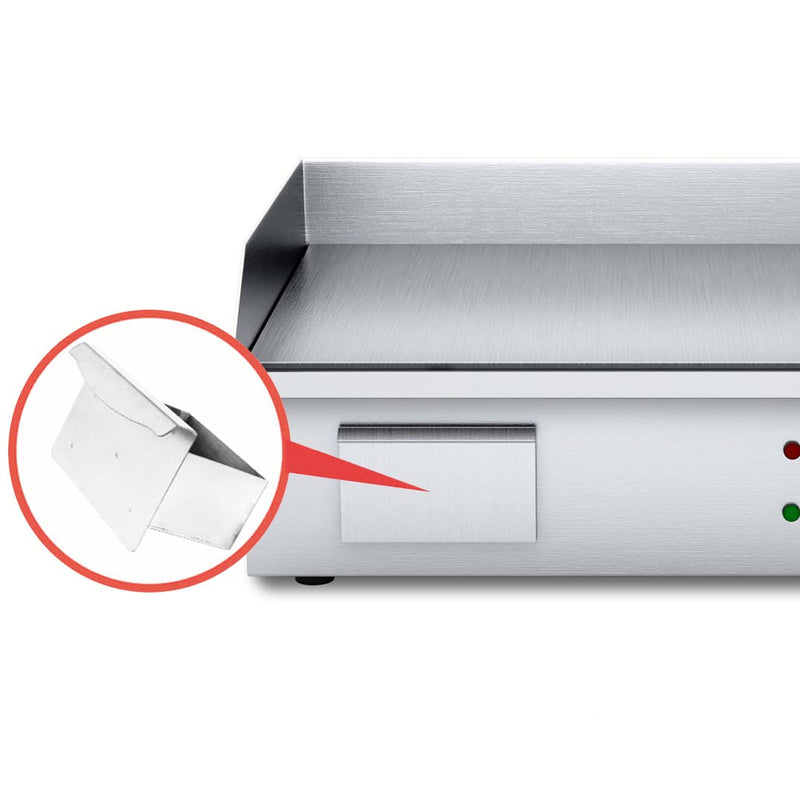 Electric Stainless Steel Griddle Grill BBQ Hot Plate 2200W Non Slip Large Size