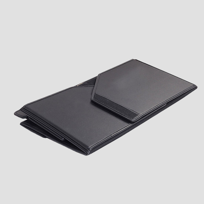 Leather Car Boot Organizer Box Large Collapsible Portable Storage Black