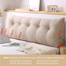 120cm Beige Triangular Wedge Bed Pillow Headboard Backrest Cushion Home Decor