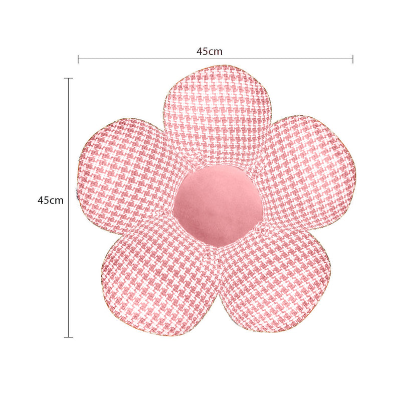 2X Flower Shaped Seat Cushion PP Cotton 45cm Pink Ergonomic Washable Nonslip