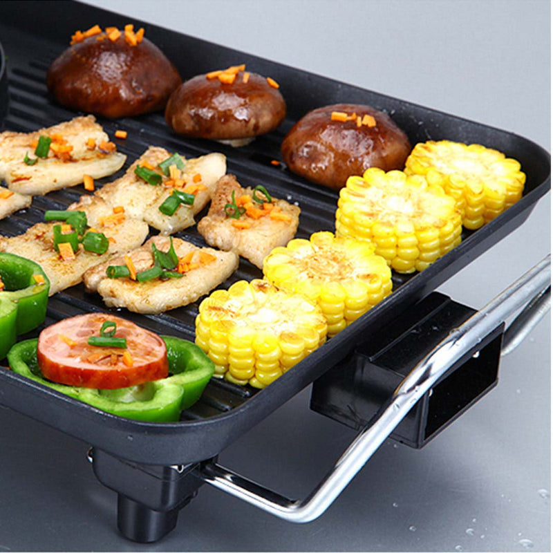 Electric 2 In 1 Hot Pot And Grill Non Stick Dual Surface 2900W 220mm Black