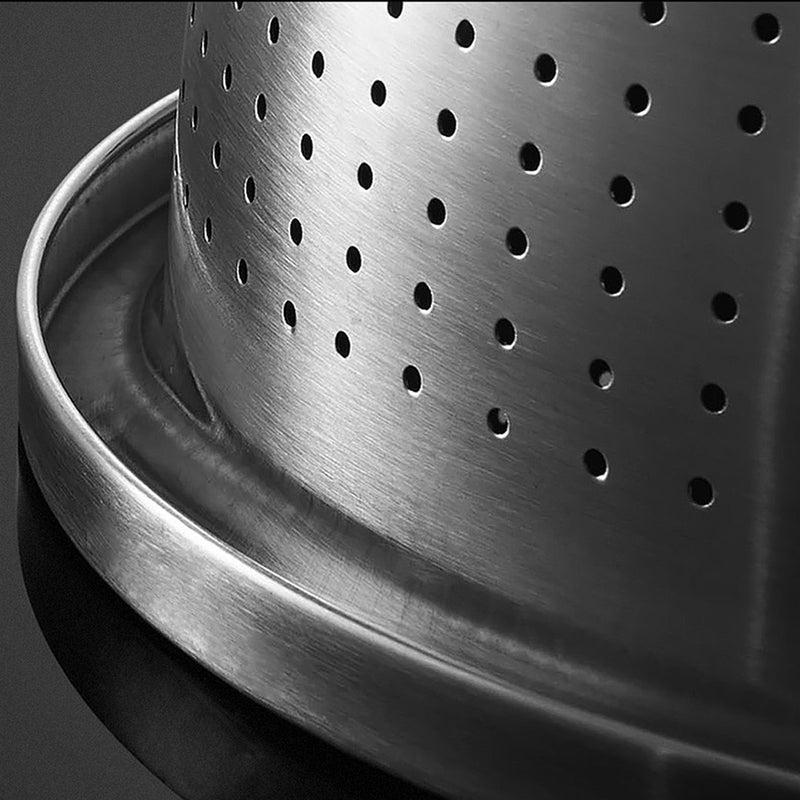 2X 3 Piece 18 10 Stainless Steel Nesting Perforated Colander Set 20Cm 22Cm 24Cm
