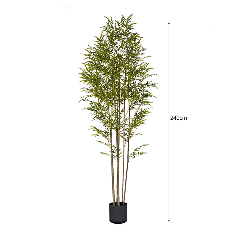 240cm Bamboo Artificial Plant 7 Branches Polyurethane Plastic Lifelike Green