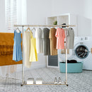 Stainless Steel Floor Standing Clothes Rack 240cm Durable Portable Organizer