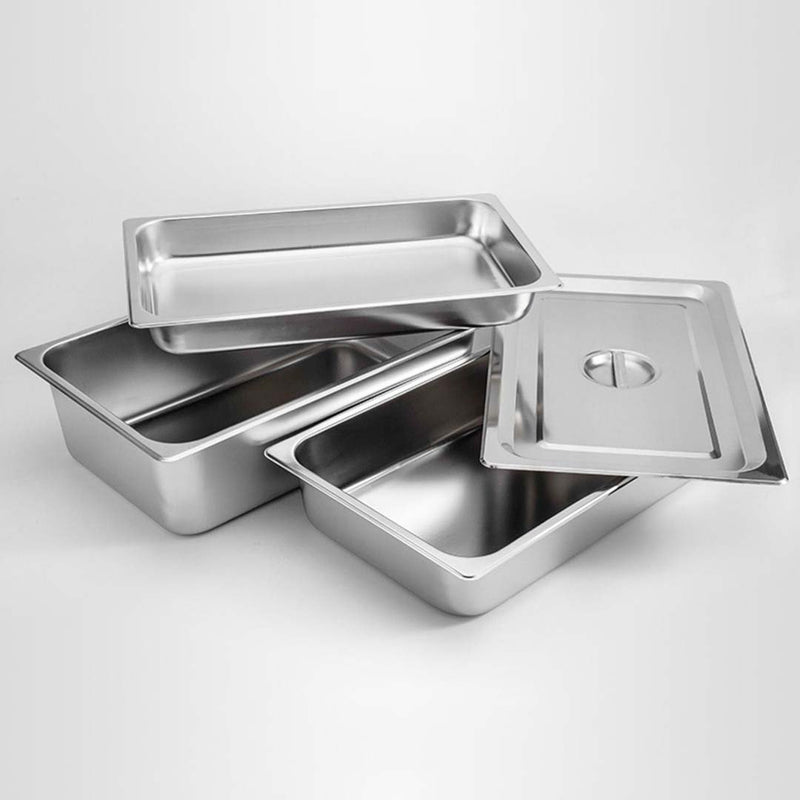 Full Size 1/1 Gastronorm Pan 53cm X 32.5cm 4cm Deep Stainless Steel Lid Included