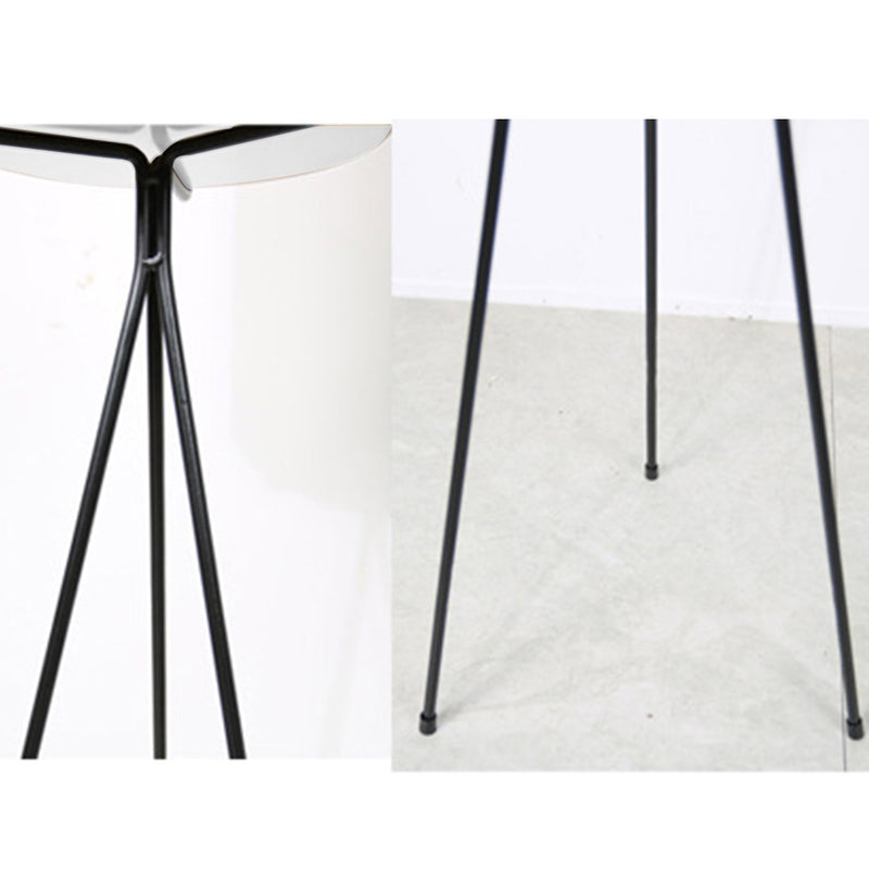 Plant Stand Tripod 80cm Iron Frame Enamel White Pot Black Legs Indoor