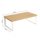 Wood Monitor Stand 40cm Ergonomic Desk Organizer with Storage Natural Finish