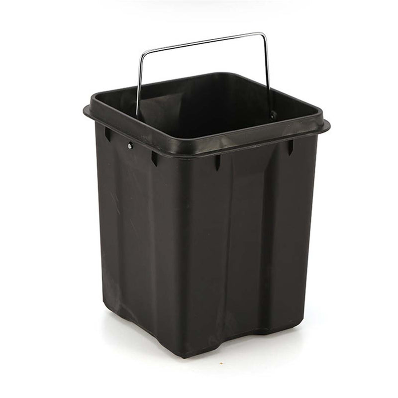 12L Square Pedal Bin Powder Coated Steel Removable Inner Liner White