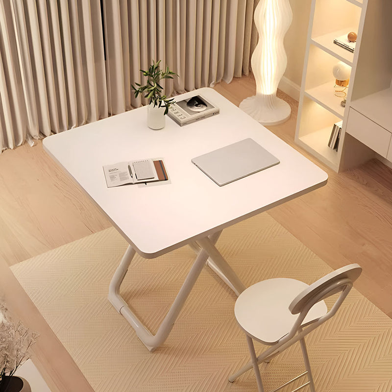 2X Wood Square Table 80x80x72cm White Legs Modern Minimalist