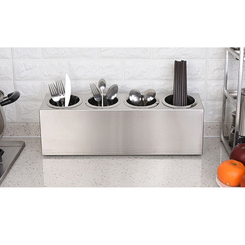 Stainless Steel Conical Utensils Holder 4 Holes Commercial Rust Resistant