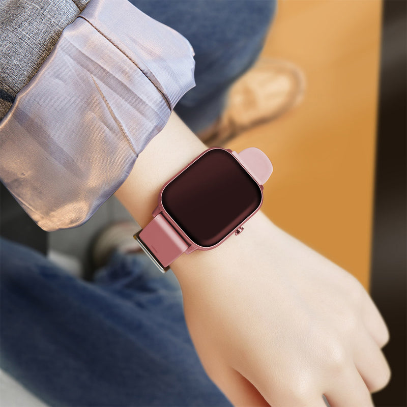 1.4 Inch IPS Smart Fitness Watch IP67 Waterproof Heart Rate SpO2 TPU Band Pink