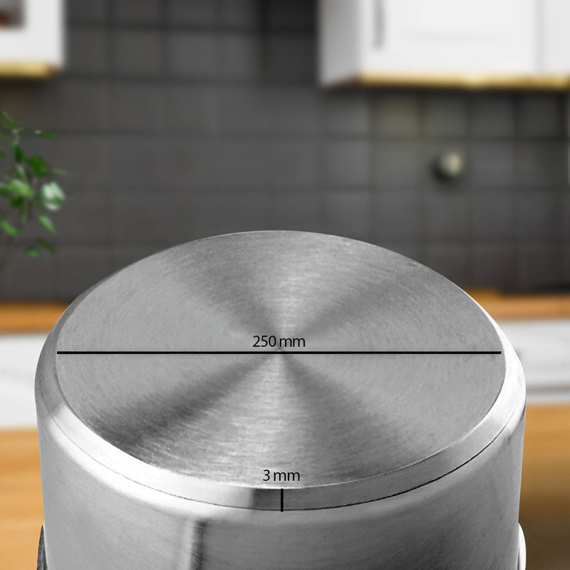 Stock Pot 12L Thick Stainless Steel 18/10 Ideal For Stocks Soups Pasta