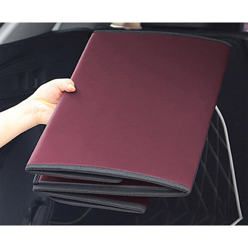 2X Large Leather Car Trunk Organizer 55 X 30 X 30 Cm Collapsible Red