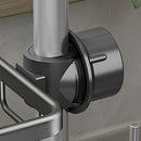 Dark Grey Aluminum Kitchen Sink Storage Rack Organizer Caddy 28.5x12x8cm