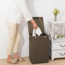 2X Medium Coffee Canvas Collapsible Laundry Hamper Foldable Storage Organizer