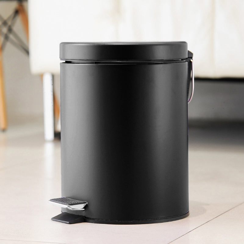 2X 12L Stainless Steel Pedal Bin Round Soft-Close Rubbish Trash Black