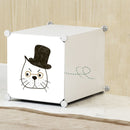 10 Cubes Portable White Wardrobe Modular Foldable Organizer Closet With Doors