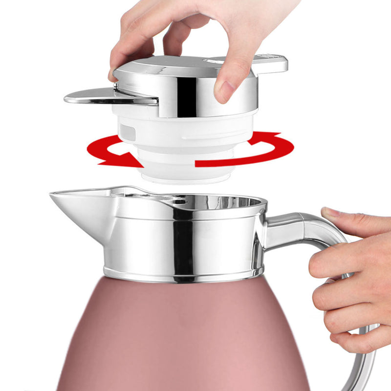 Vacuum Insulated Stainless Steel Flask 2.3L 3 Layer Rose Leak Proof