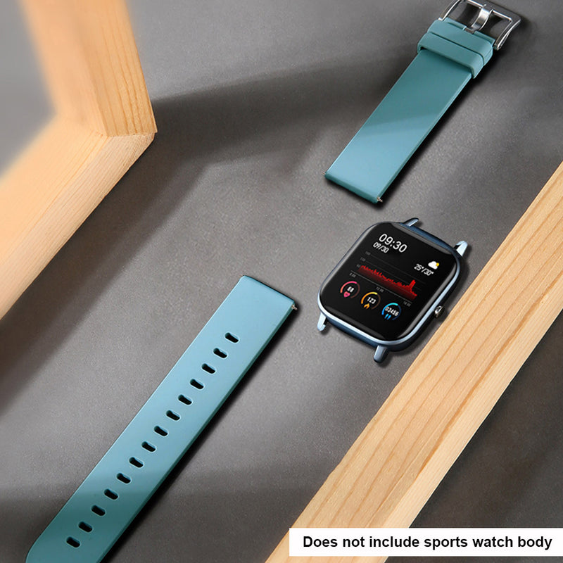 Compatible Model P8 Soft Silicone Sport Watch Band Blue Waterproof Sweat Proof