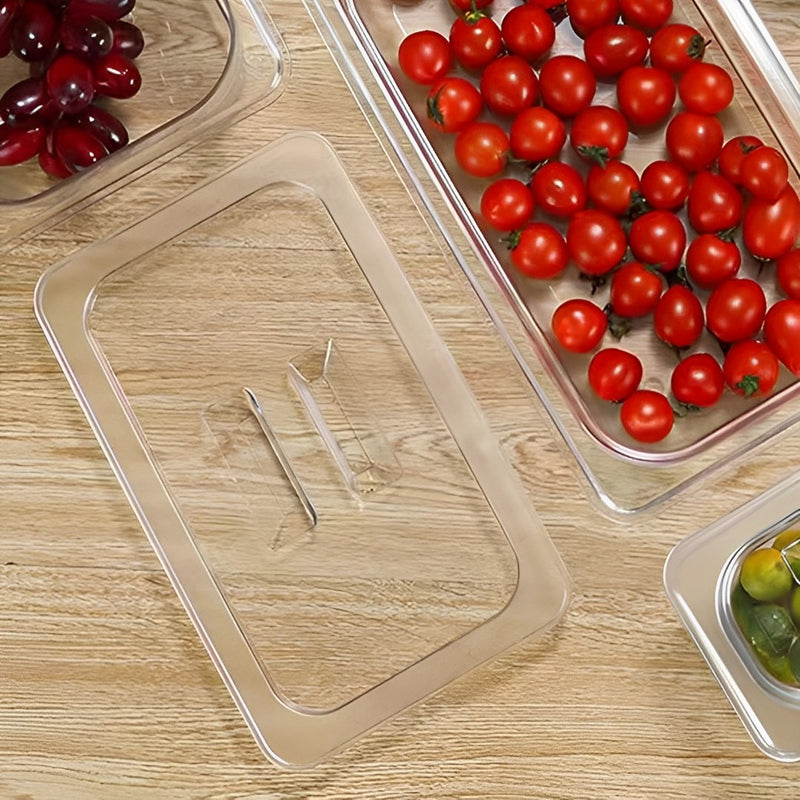 Polycarbonate Gastronorm 1/3 GN Lid Food Tray Cover Transparent Set of 6