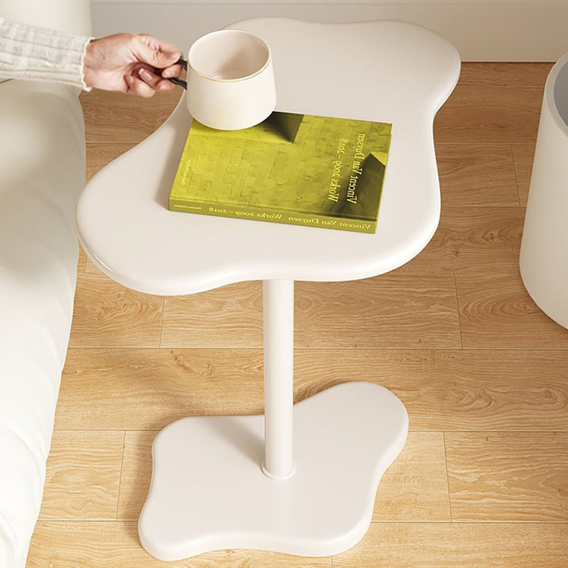 White Minimalist Cloud Shaped Side Table Artistic Durable Compact Accent Home Decor