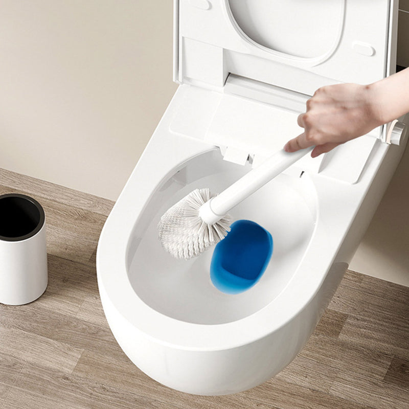 Wall Mounted Toilet Brush With Holder Aluminum White Rust Resistant 27cm
