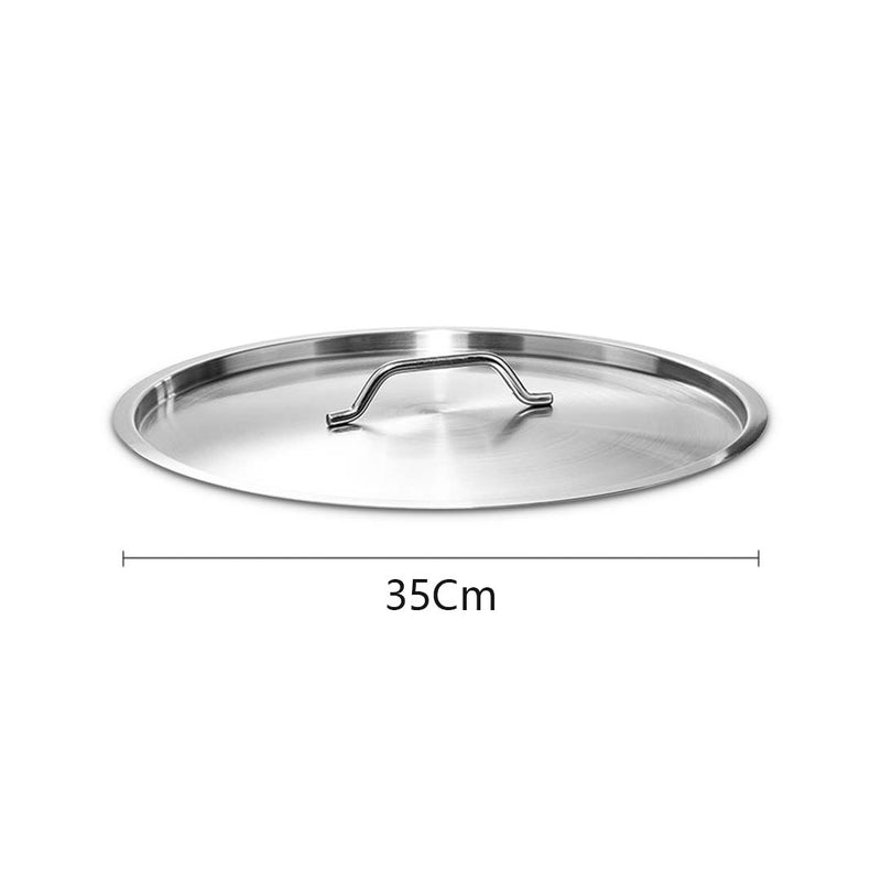 35cm Stainless Steel Stockpot Lid Only Commercial Grade 18/10 Fits 23L 33L