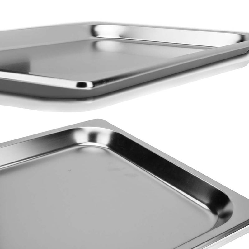 Full Size Gastronorm Pan 6.5cm Deep Stainless Steel Tray With Lid Stackable