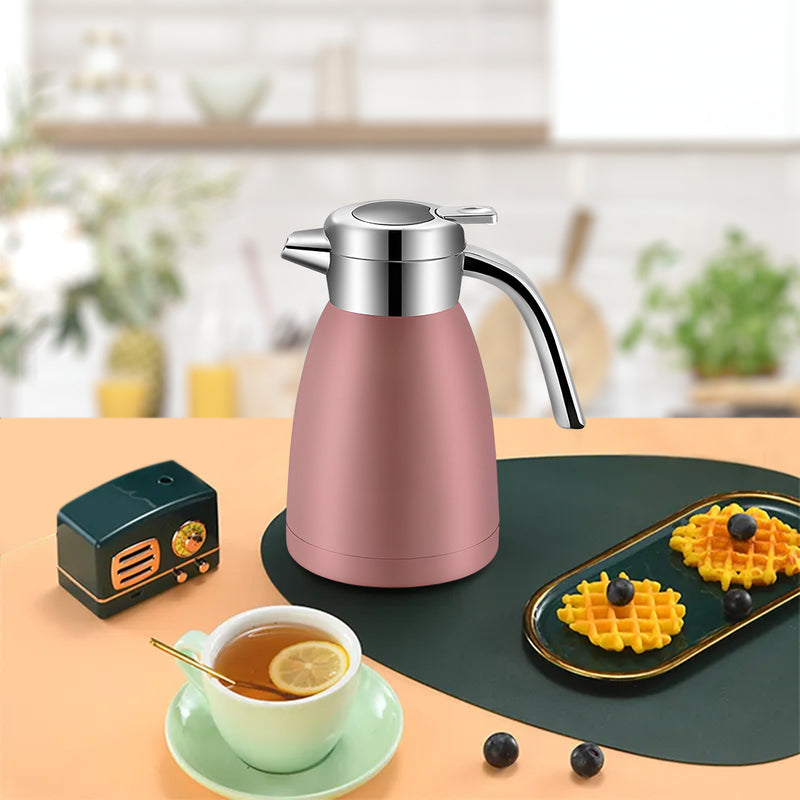 2X 1.2L Stainless Steel Insulated Vacuum Flask Pink