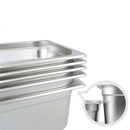12X Stainless Steel Gastronorm Pan Full Size 1/2 6.5cm Deep Tray Commercial