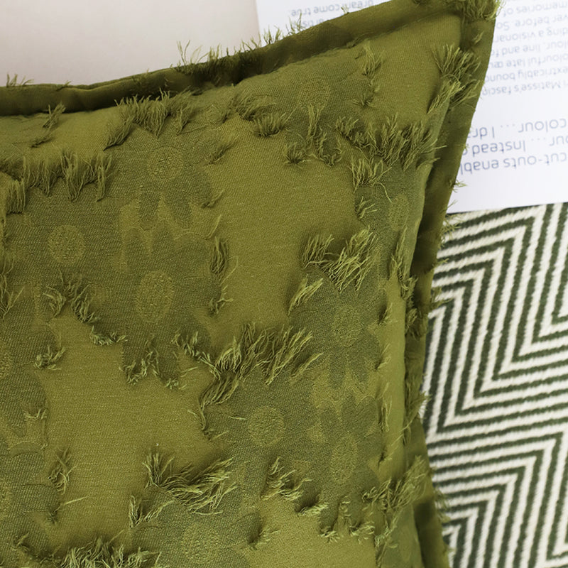 Throw Pillow Polyester Cotton 50x50x18cm Premium Soft Durable Green