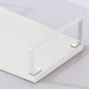 White 40cm Monitor Stand With Storage Ergonomic Elevated Desk Organizer
