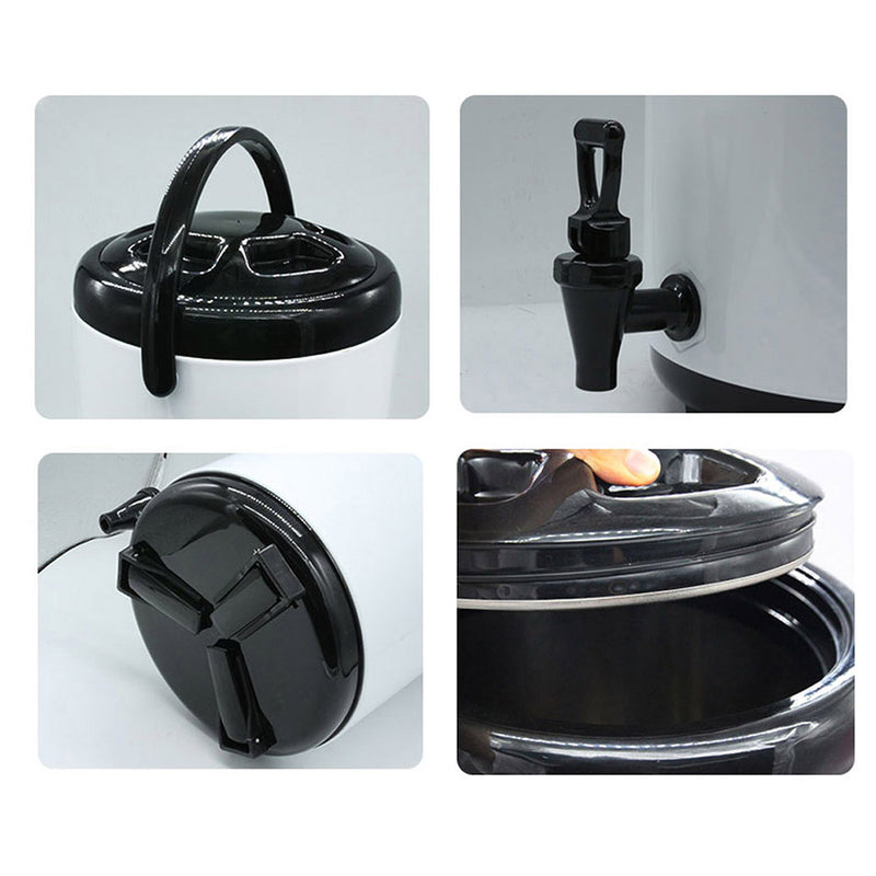8L Stainless Steel Insulated Beverage Dispenser with Faucet for Hot Cold Drink