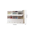 5 Tier 3 Column White Shoe Rack Organizer Stackable Footwear Storage Cabinet